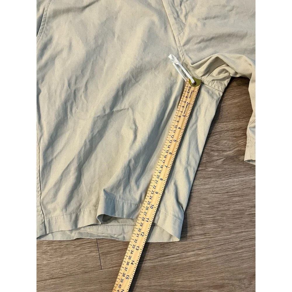 Eddie Bauer Men's Beige Cotton Chino Shorts Flat Front Pockets Size 40 0087